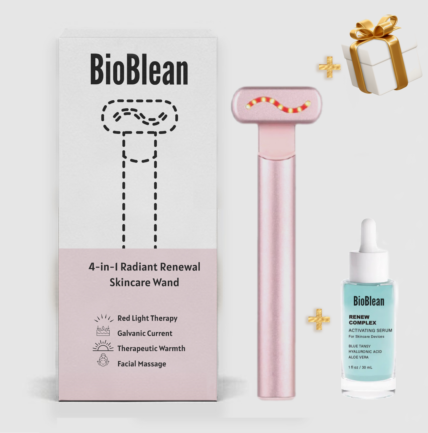 BioBlean™ Kit 4 en 1 de Stylo de thérapie à Lumières Rouge